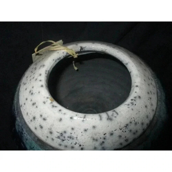 Raku, Blue clay pottery by Ster. Joseph baris, Volcano Art Center, Hawaii, - Picture 4 of 8